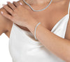 Round White Topaz Tennis Bracelet- Vermeil