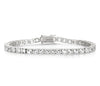 Round White Topaz Tennis Bracelet- Vermeil