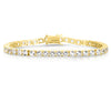 Round White Topaz Tennis Bracelet- Vermeil