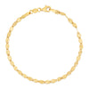 Oval Link Diamond Cut Vermeil Bracelet