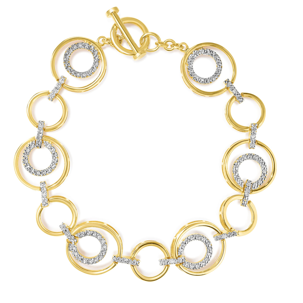 Two-tone Circle 'n Circle Diamond Bracelet