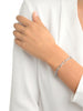 Contemporary Sterling Silver Diamond Bracelet