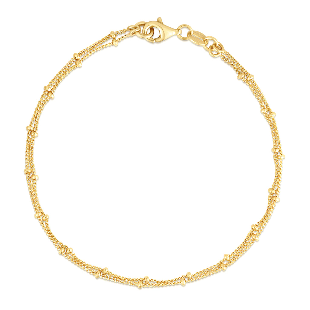 Double Saturn Chain Bracelet