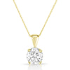 Classic Diamond Solitaire Necklace in 14k Yellow Gold