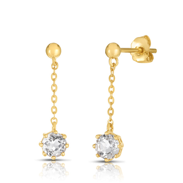 White Topaz Earrings