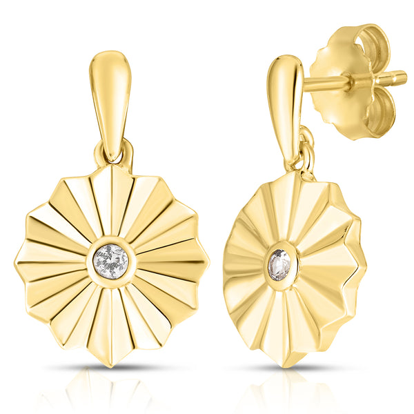 White Topaz Vermeil Earrings