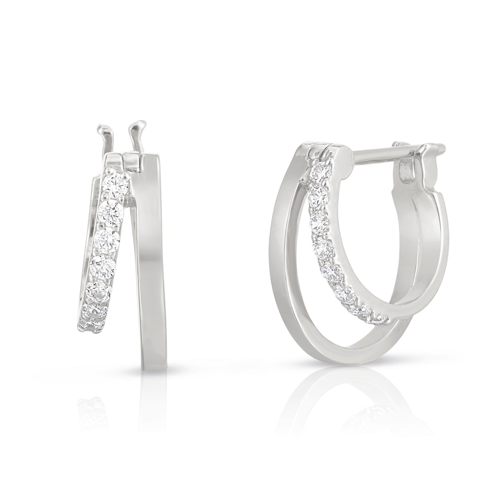 Double Huggie Earrings