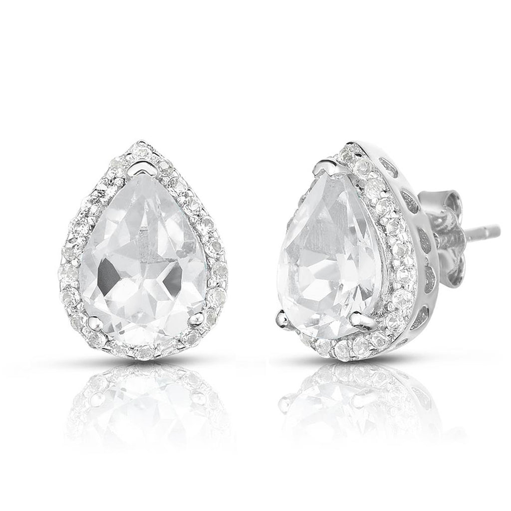 White Topaz Earrings
