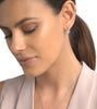 Bezel-Set Topaz & Diamond Earrings