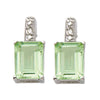 Diamond & Green Amethyst Earrings