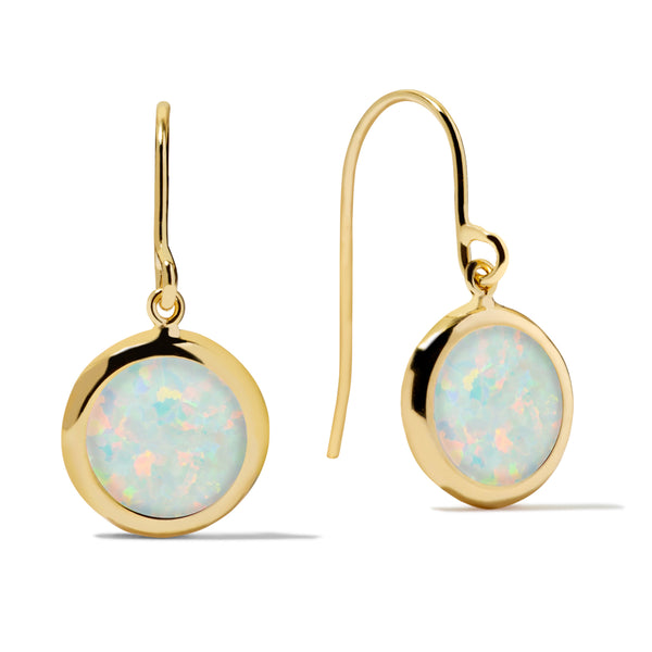 Round Opal Earrings