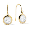 Round White Topaz Earrings