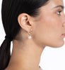 Pearl Dangle Hoop Earrings