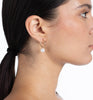 Pearl Dangle Hoop Earrings