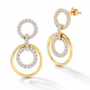 Circle 'n Circle Diamond Earrings