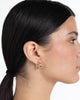 14K Gold Ribbed Hoop Earrings - 20mm