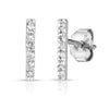 White Topaz Stick Earrings