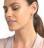 Blue Topaz & Diamond  Earrings