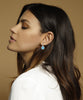 Pear-shaped Blue Topaz & Diamond Earrings