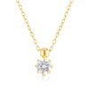 Solitaire White Topaz Necklace