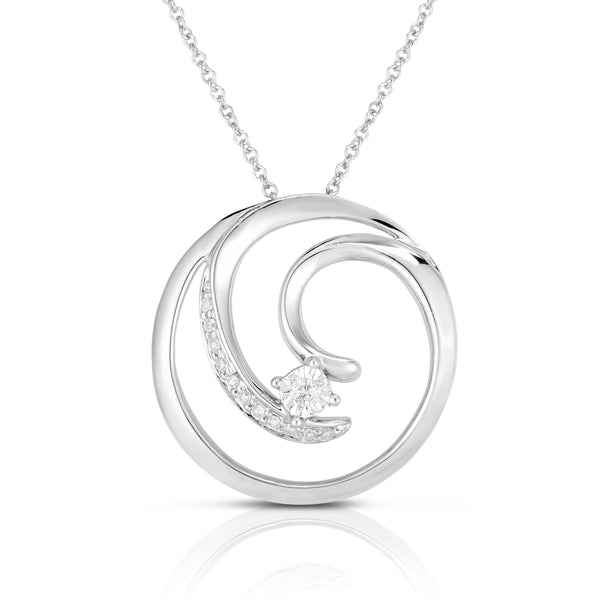 Diamond Swirl Necklace - Final Sale