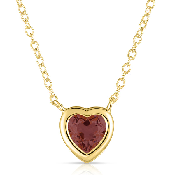 Gemstone Heart Necklace