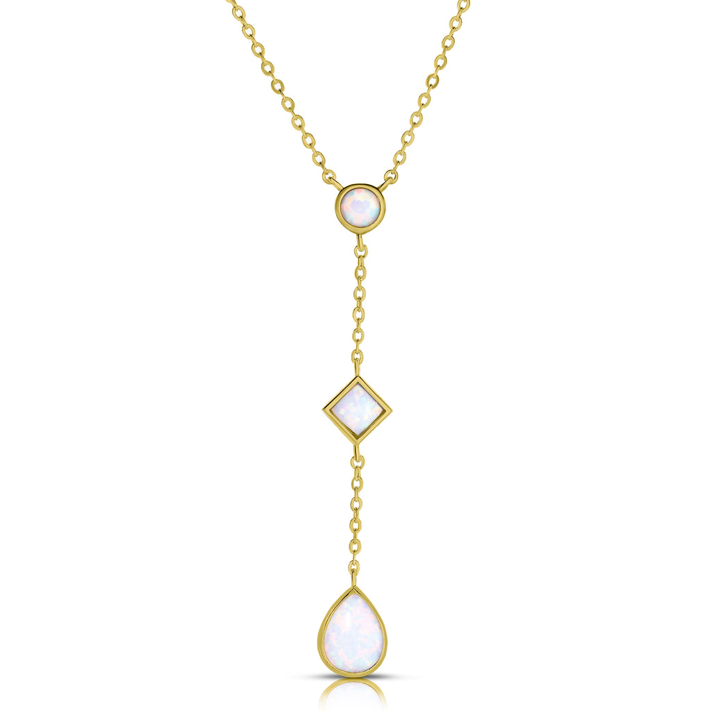Opal Lariat Necklace