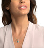 Diamond & Oval Gemstone Necklace