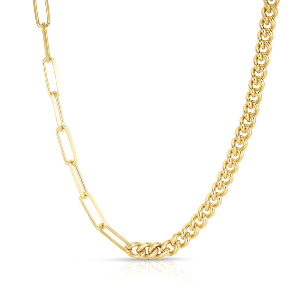 Curb and Paperclip Necklace