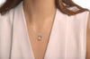 Sterling Silver & Diamond Freeform Necklace - Gold Overlay