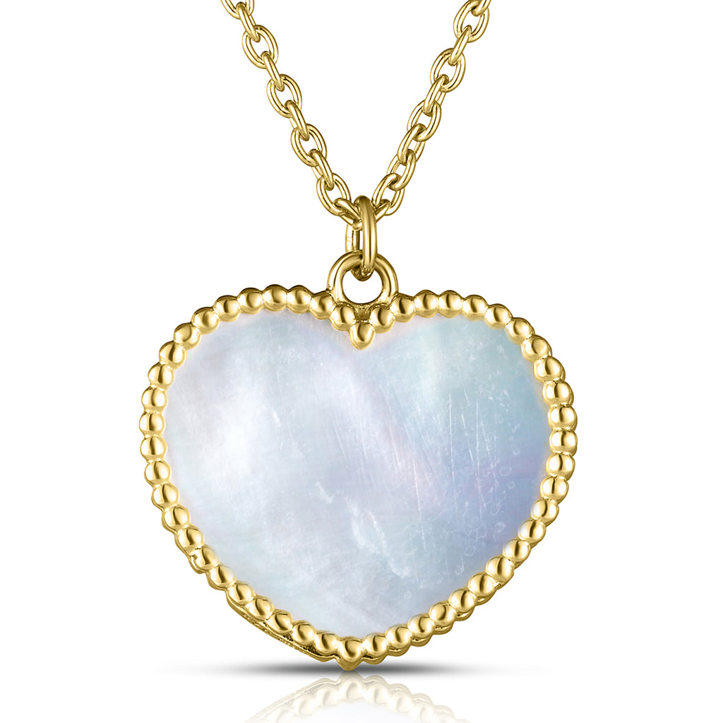 Mother of Pearl Heart Necklace