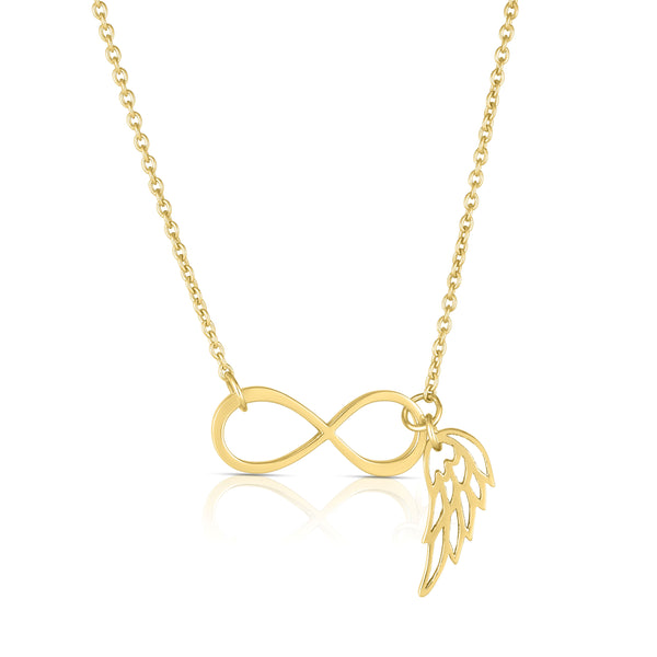 Angel Wing and Infinity Necklace
