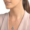 Blue Topaz & Diamond Necklace