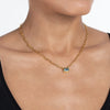 Blue Topaz Paperclip Necklace