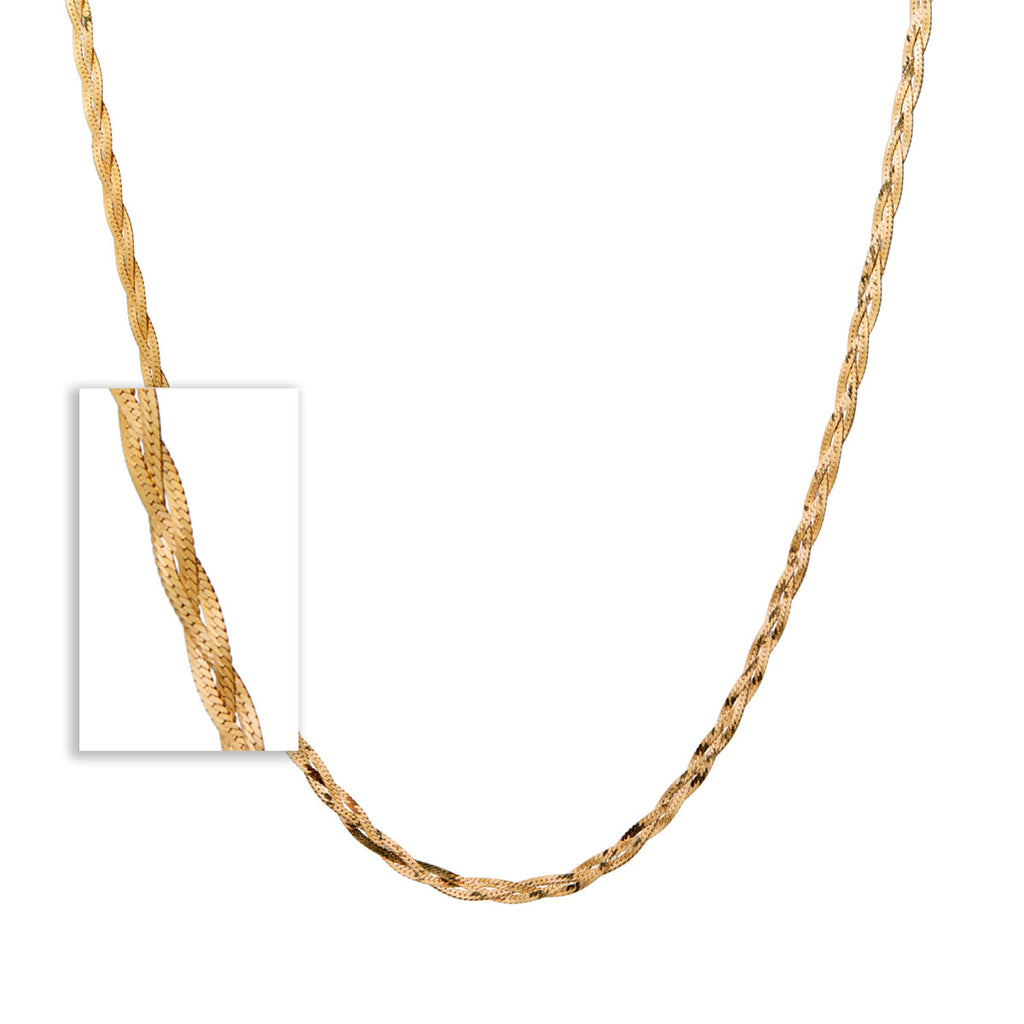 Braided Herringbone Necklace - Final Sale