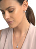 White Topaz and Diamond Earrings and Necklace Set
