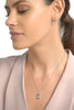 Blue Topaz Earring and Necklace Set