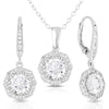 White Topaz Earrings & Necklace Set