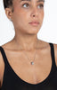 Pave White Topaz Earrings and Necklace Set