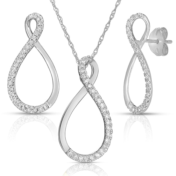 Diamond Earring & Necklace Set