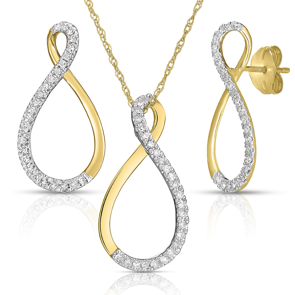 Diamond Earring & Necklace Set