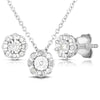 Diamond Earrings and Diamond Necklace Set