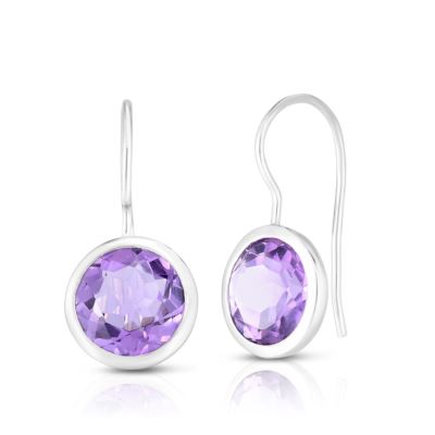 Round Amethyst Earrings - Final Sale