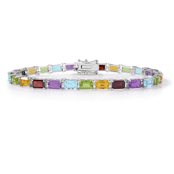 Emerald Cut Gemstone Bracelet