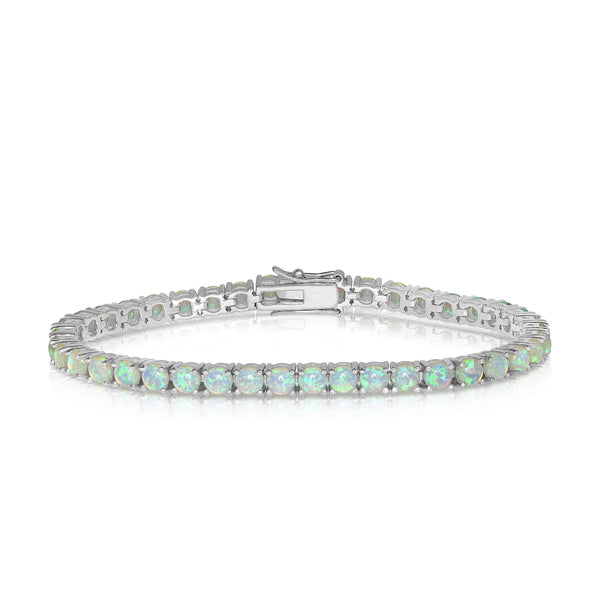 Round Opal Tennis Bracelet