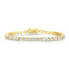 Round White Topaz Tennis Bracelet- Sterling Silver