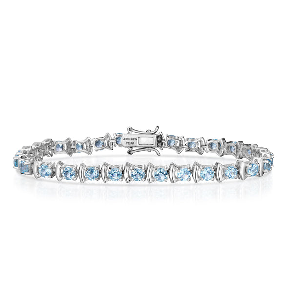 Sterling Silver & Blue Topaz Bracelet