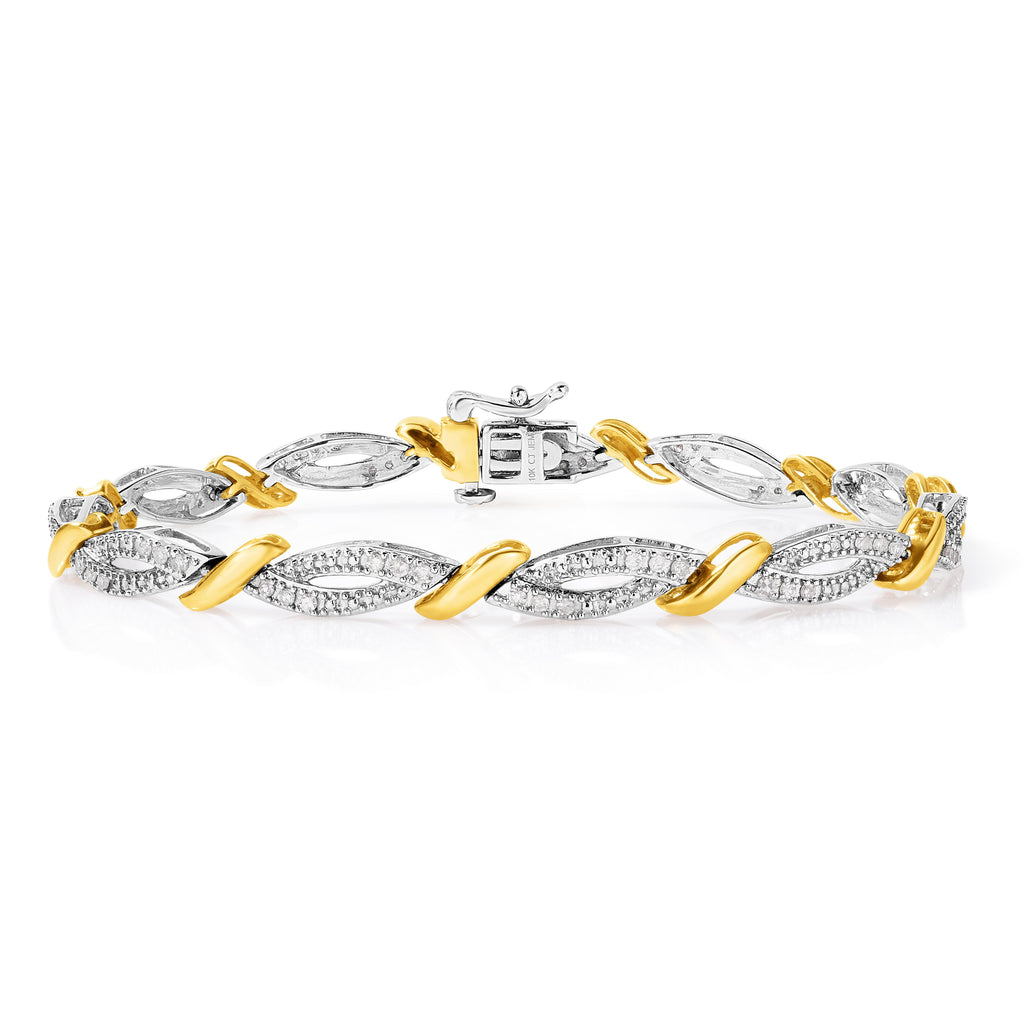 Two Tone Diamond Bracelet