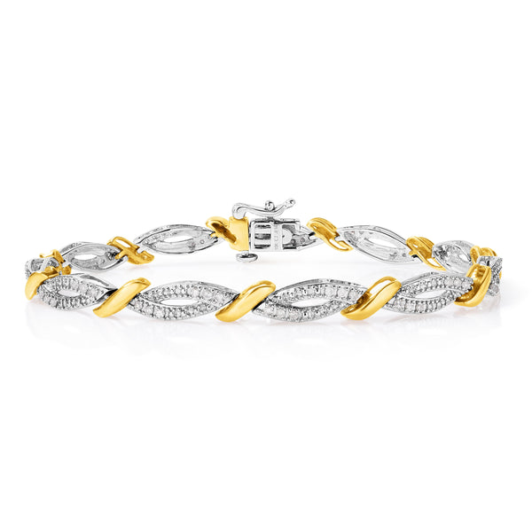 Two Tone Diamond Bracelet