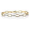 Contemporary Sterling Silver Diamond Bracelet